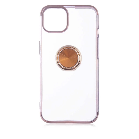 iPhone 13 Kılıf Zore Gess Kenarları Renkli Yüzük Aparatlı Kılıf - Resim 4