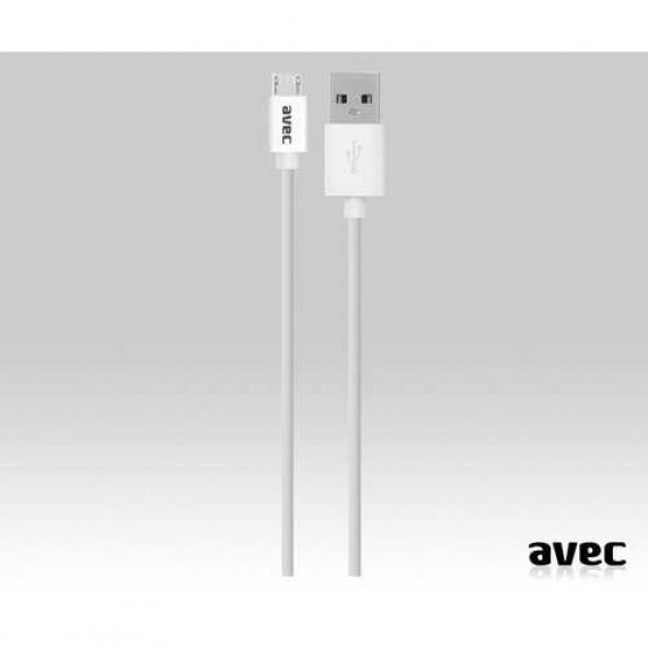 AVEC AV-W101B Beyaz USB-MICRO USB 1M KABLO