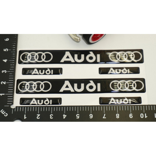 Audi Logo Damla Silikon Grup Sticker - 6
