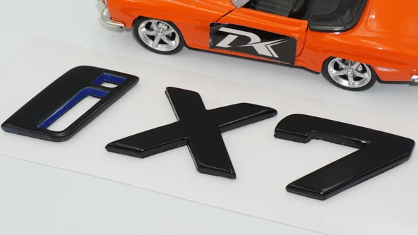 DK Tuning Yeni iX7 Bagaj Siyah Mavi ABS Yazı Logo Bmw İle Uyumlu - 5