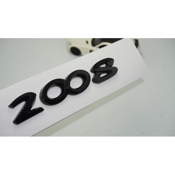 DK Peugeot 2008 Ön Kaput Ve Bagaj 3M 3D ABS Parlak Siyah Yazı Logo