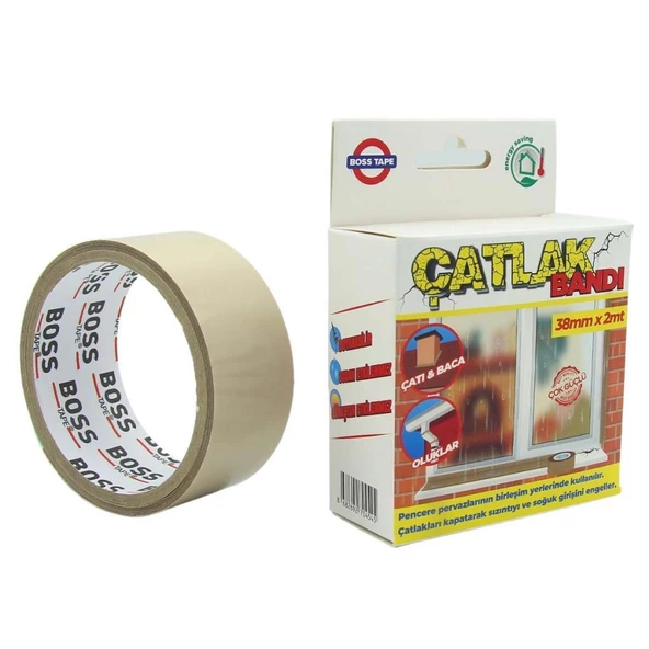 Boss Tape Pencere Pervaz Çatlak Kapama Bandı Çatı,Baca,Oluklar 38mmx2Mt - 3
