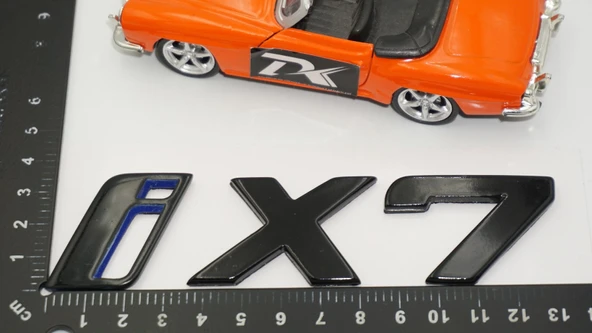 DK Tuning Yeni iX7 Bagaj Siyah Mavi ABS Yazı Logo Bmw İle Uyumlu - 2