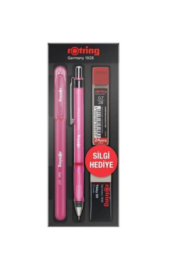 Rotring Visuclick + Jel Okul Seti 0.7 mm Pembe