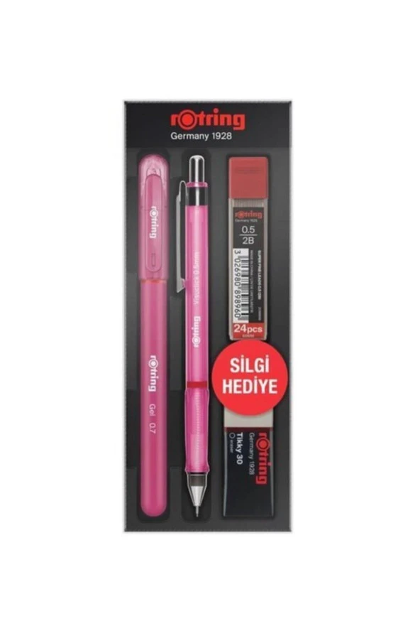 Rotring Visuclick Jel Okul Seti 0.5 Mm Uçlu Kalem Seti Pembe