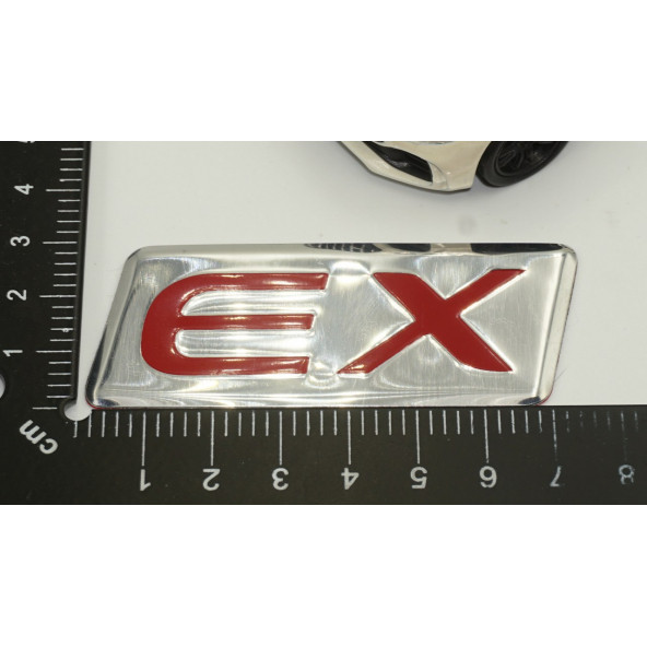 Mitsubishi EX Logo Bagaj 3M Metal Logo Amblem - 6
