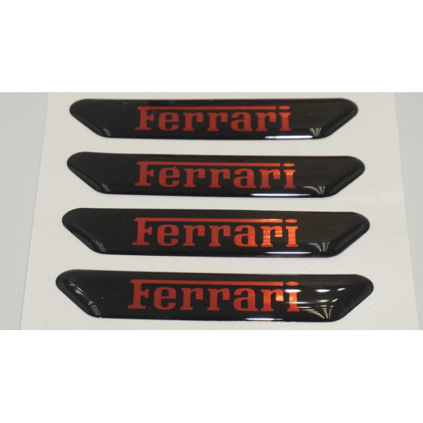 Ferrari Logo Kapı Kenarı Koruma Metalize Damla Desen 3M Band - Resim 4