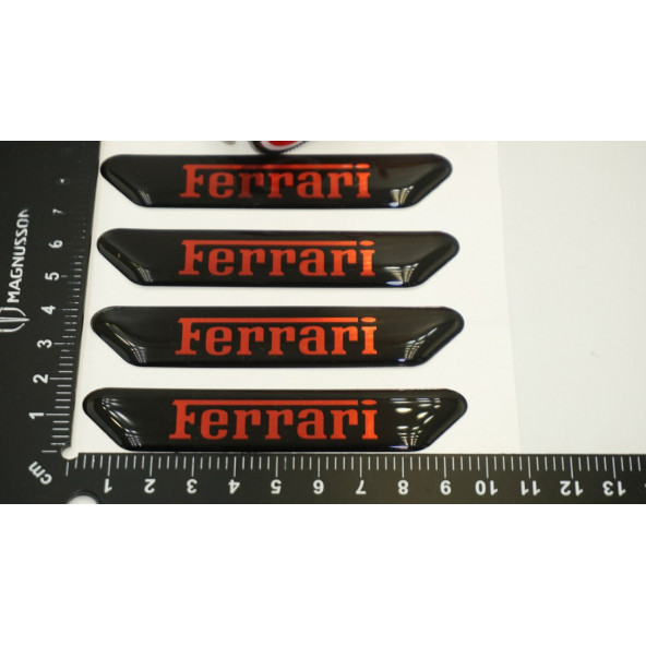 Ferrari Logo Kapı Kenarı Koruma Metalize Damla Desen 3M Band - Resim 6