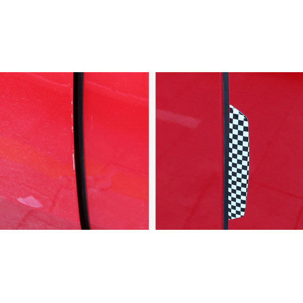 Audi Quattro Gecko Logo Kapı Kenarı Koruma Metalize Damla Desen 3M Band - 8