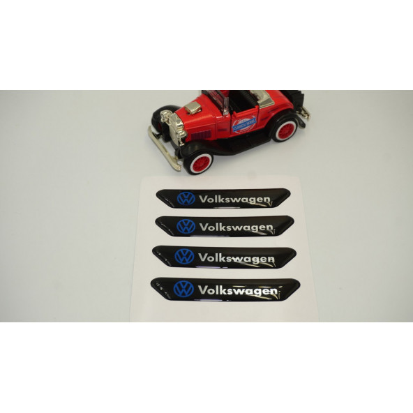 Volkswagen Logo Kapı Kenarı Koruma Metalize Damla Desen 3M Band - 2