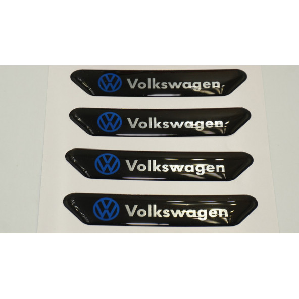 Volkswagen Logo Kapı Kenarı Koruma Metalize Damla Desen 3M Band - 4