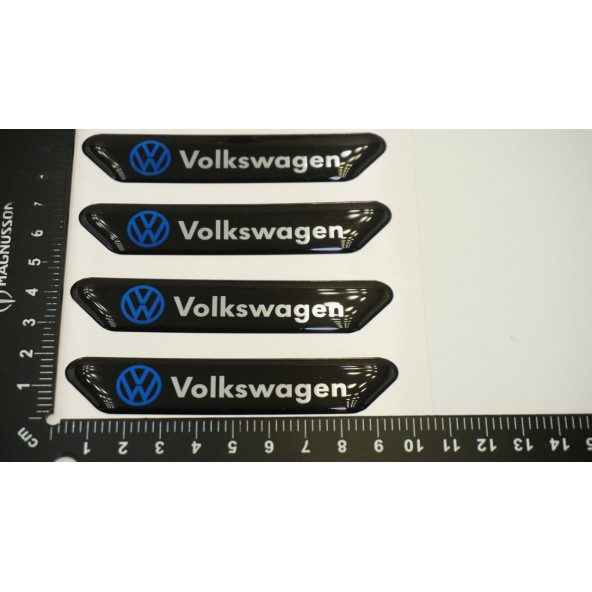 Volkswagen Logo Kapı Kenarı Koruma Metalize Damla Desen 3M Band - 6