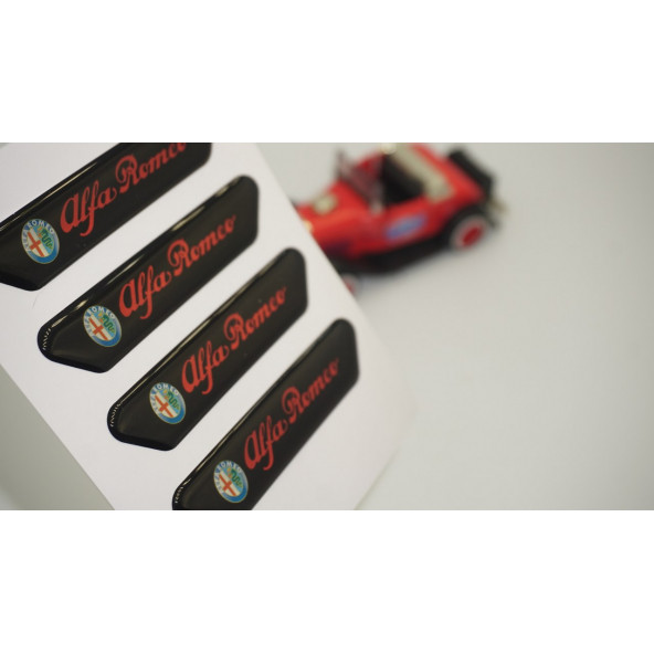 Alfa Romeo Logo Kapı Kenarı Koruma Metalize Damla Desen 3M Band