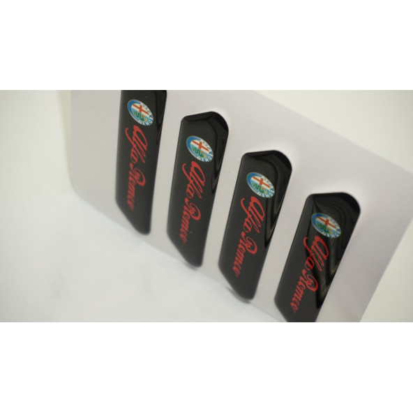 Alfa Romeo Logo Kapı Kenarı Koruma Metalize Damla Desen 3M Band - 5