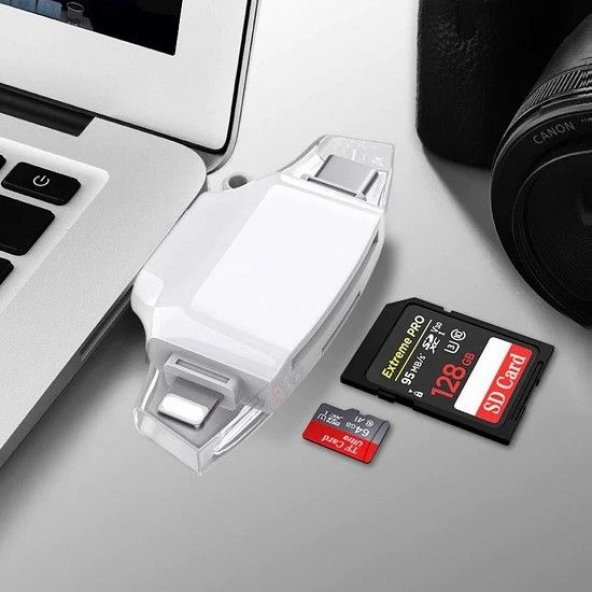 DAYTONA HC06-B ÇOK FONKSİYON USB FLASH,İOS-PC,BEYAZ - 4