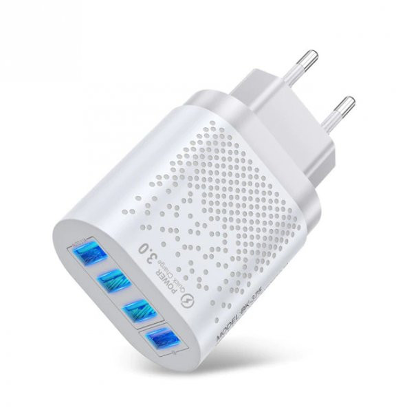 Zuidid 48 W 3 Amper 4 USB Portlu Hızlı Şarj Cihaz - Çoklu Şarj - Siyah