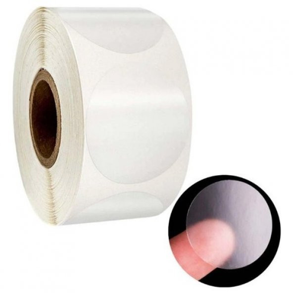 Zuidid Oval Kapak Ağız Kapatma Etiketi 40 x 40 mm 1000li