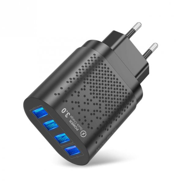 Zuidid 48 W 3 Amper 4 USB Portlu Hızlı Şarj Cihaz - Çoklu Şarj - Beyaz