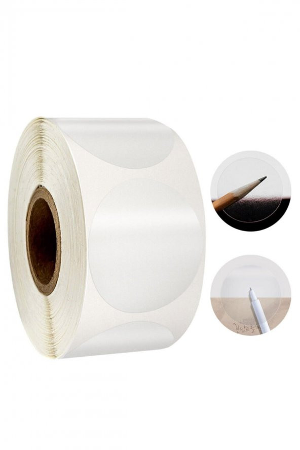 1500 Adet - 30mm X 30mm Pp Şeffaf Oval Etiket - Ağız Kapatma Etiketi (yuvarlak) - 2