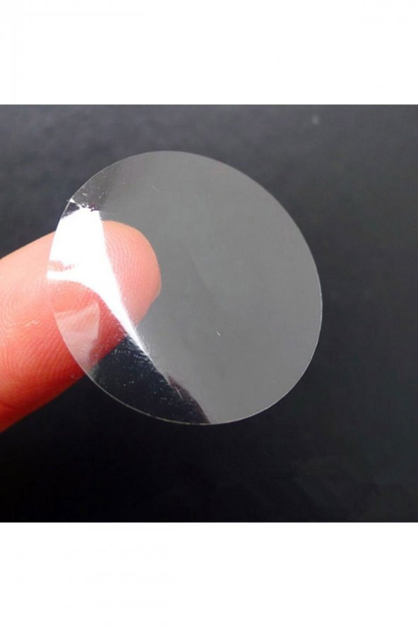 1500 Adet - 30mm X 30mm Pp Şeffaf Oval Etiket - Ağız Kapatma Etiketi (yuvarlak) - 3