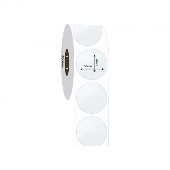 Zuidid Oval Kapak Ağız Kapatma Etiketi 50 x 50 mm 900lü - 2