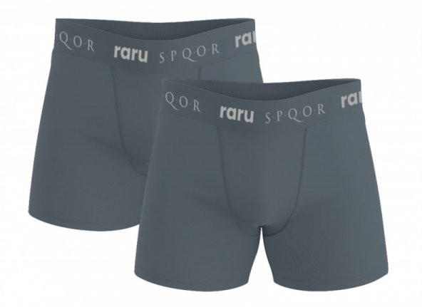 Raru Boxer BOX - Erkek 2 li Paket Antrasit Pamuklu Boxer - SBXR101-364 - 1