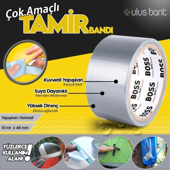 Duct Tape çok amaçlı Tamir Bandı Çadır Tamir Bantı Suya Dayanıklı 48mmx10Mt - Resim 8