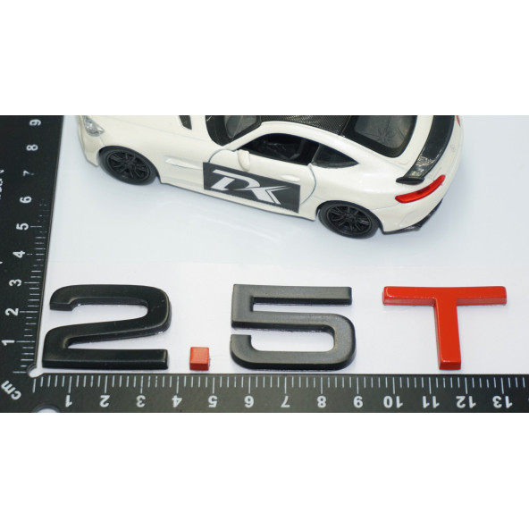 DK Tuning 2.5 T Bagaj Siyah Kırmızı 3M Yazı Logo Audi İle Uyumlu - Resim 4