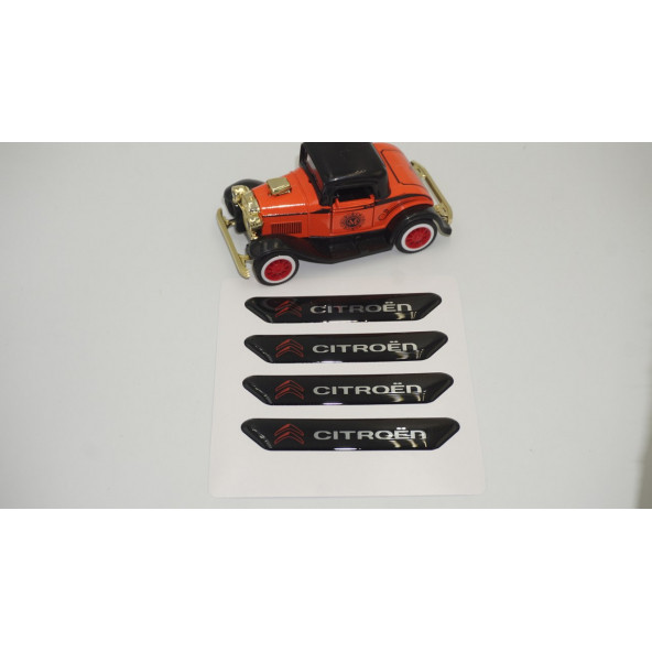 Citroen Logo Kapı Kenarı Koruma Metalize Damla Desen 3M Band - 2