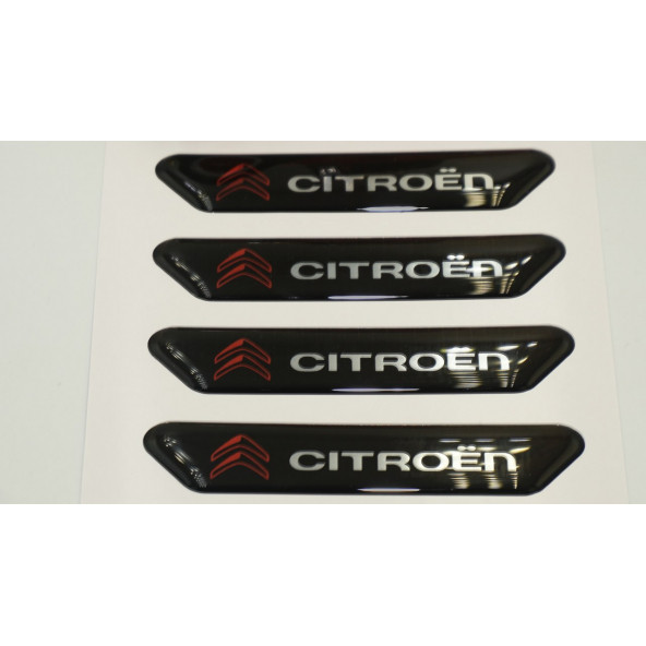 Citroen Logo Kapı Kenarı Koruma Metalize Damla Desen 3M Band - 4