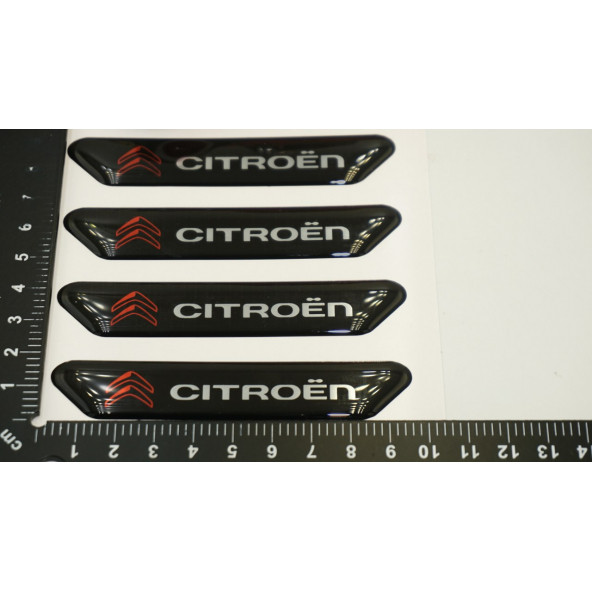 Citroen Logo Kapı Kenarı Koruma Metalize Damla Desen 3M Band - 6