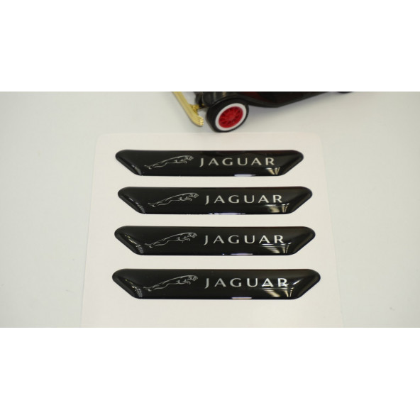 Jaguar Logo Kapı Kenarı Koruma Metalize Damla Desen 3M Band - 3