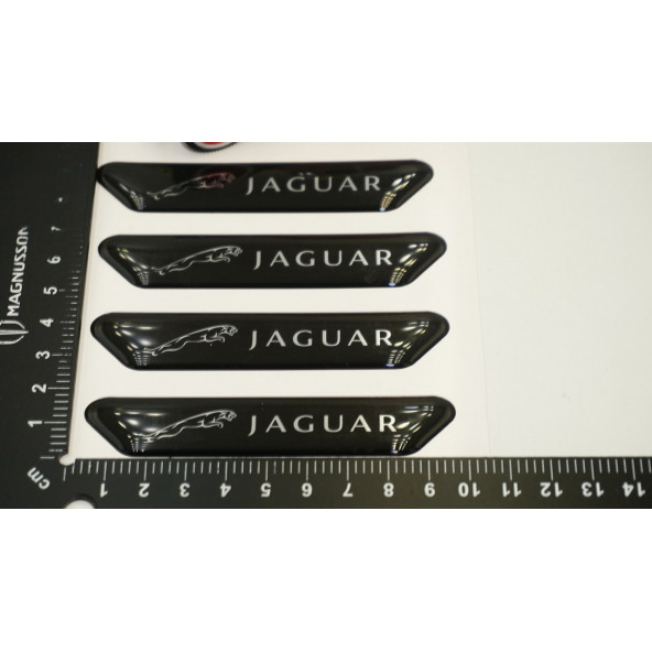 Jaguar Logo Kapı Kenarı Koruma Metalize Damla Desen 3M Band - 6