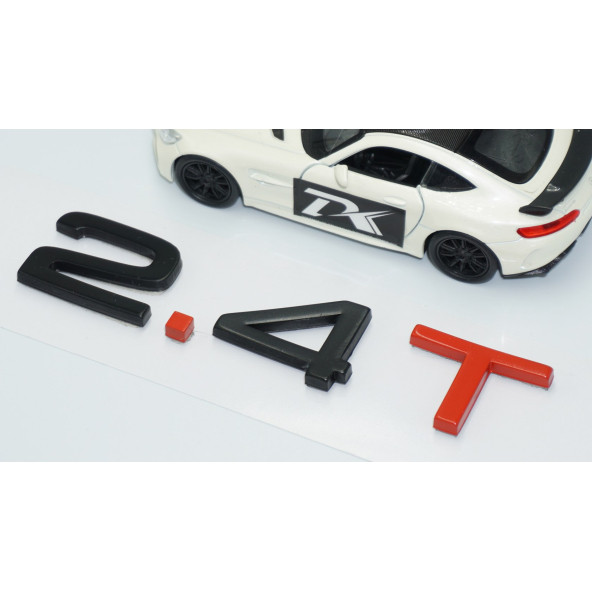 DK Tuning 2.4 T Bagaj Siyah Kırmızı 3M Yazı Logo Audi İle Uyumlu - Resim 3