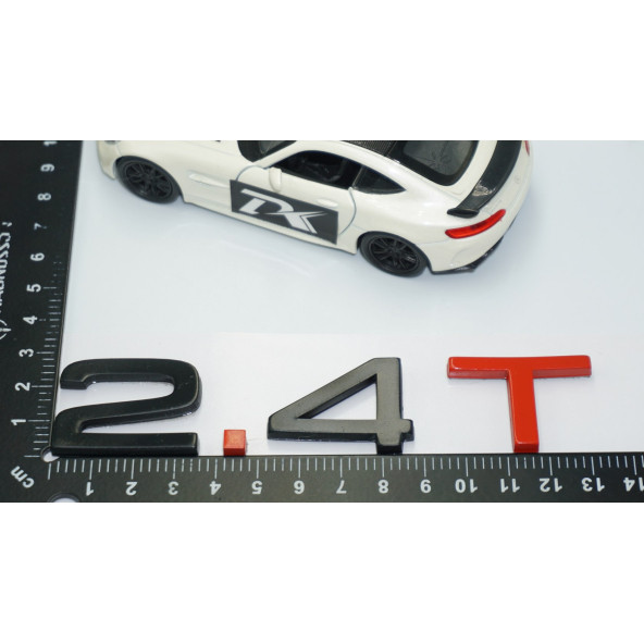 DK Tuning 2.4 T Bagaj Siyah Kırmızı 3M Yazı Logo Audi İle Uyumlu - Resim 4