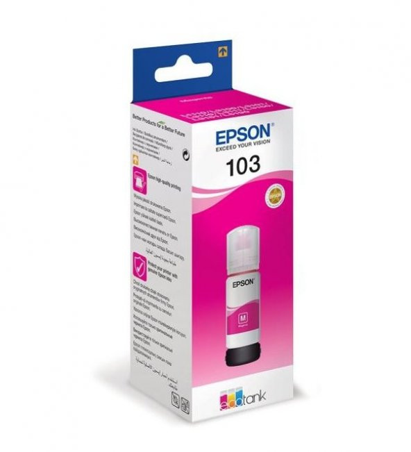 Epson 103 EcoTank L3211 Kırmızı Orjinal Mürekkep Kartuşu C13T00S34A 65Ml.