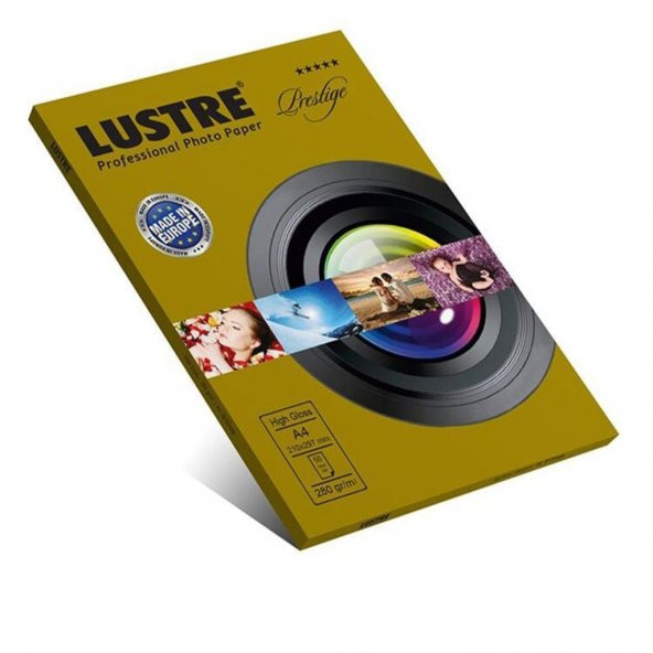 Lustre Prestige 20x30 (A4)  inkjet Parlak Fotoğraf Kağıdı - 280Gr. - A4
