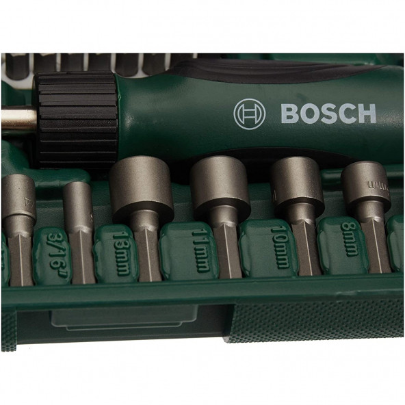 Bosch 46 Parça Cırcır Tornavidalı Vidalama ve Lokma Uçlu Aksesuar Seti - 3