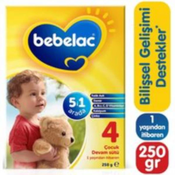 Bebelac 4 Çocuk Devam Sütü 5'i 1 Arada 1+ Yaş 250 G