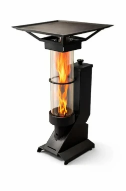 Realx Portatif Mini Cam Pelet Soba Kamp,Balkon,Teras Tipi Yüksek Kalite -  Pürmüz ve Pelet Hediyeli