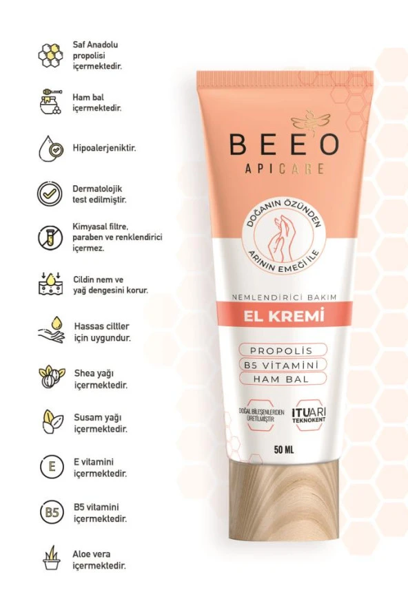 Beeo Apicare Nemlendirici El Kremi 50 Ml