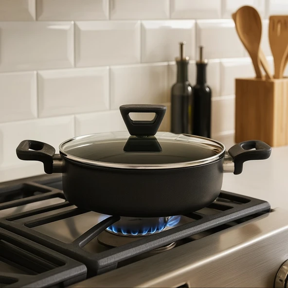 TEFAL TİTANİUM FORCE 3X 24CM KISA TENCERE ürün görseli 1