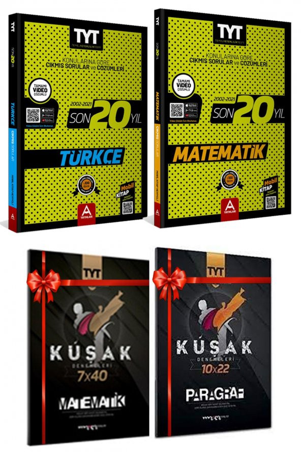 Son 20 Yılın Türkçe ve Matematik Çıkmış Soruları ve Çözümleri + Kuşak Matematik ve Paragraf Denemeler