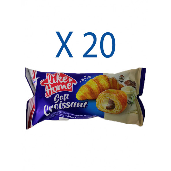 AMERICAN FOOD Like Home Croissant Çikolata Ve Vanilya 20x50 gr Kruvasan - 1