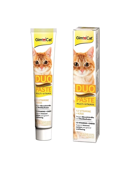 Gimcat Multivitamin Duo Paste Renksiz 12 Vitaminli Peynirli 50 Gr.