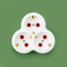 Mutlusan Yonca Tip Topraklı Üçlü Golyat Fiş Priz