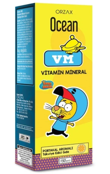 Ocean Vitamin Mineral Portakal Aromalı Şurup 150 ml