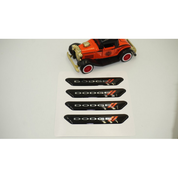Dodge Logo Kapı Kenarı Koruma Metalize Damla Desen 3M Band - 2