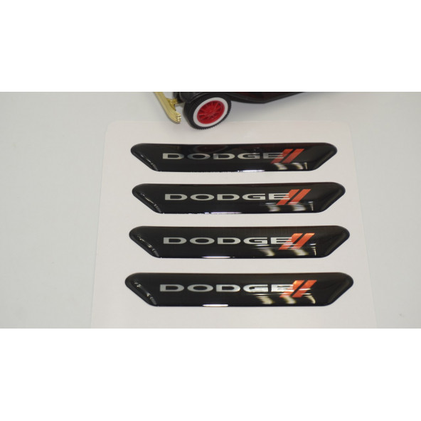 Dodge Logo Kapı Kenarı Koruma Metalize Damla Desen 3M Band - 3