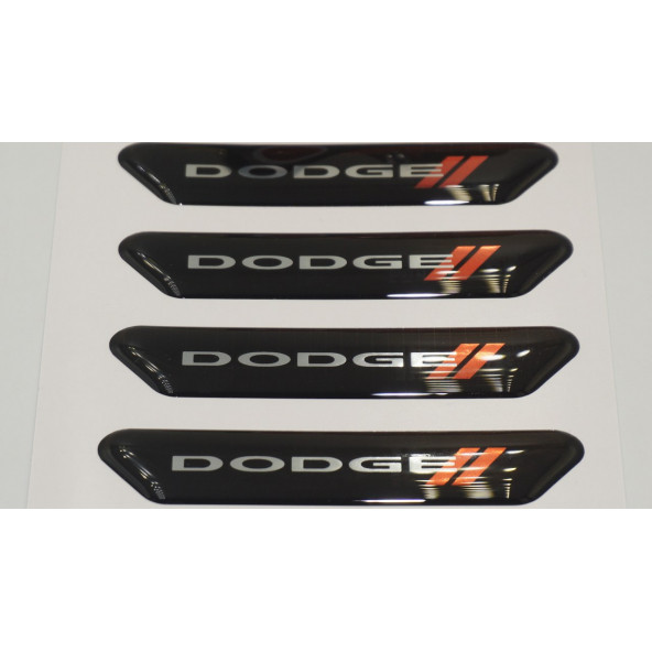 Dodge Logo Kapı Kenarı Koruma Metalize Damla Desen 3M Band - 4